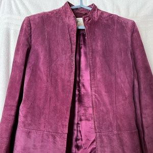 Purple Suede Short Jacket